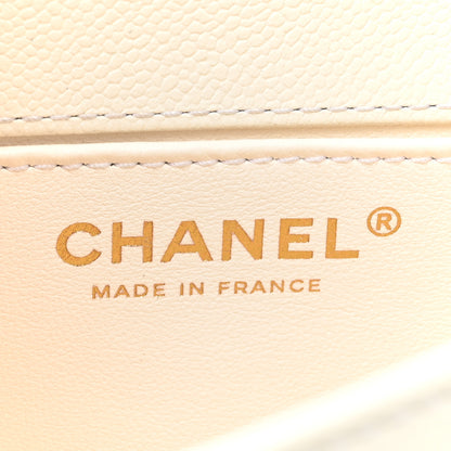 Chanel Caviar Quilted Small Boy Messenger Bag White 6 of 14