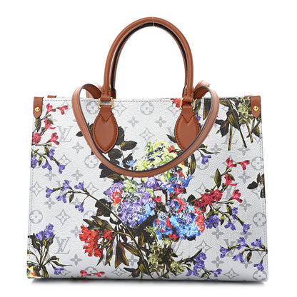 Louis Vuitton Metallic Monogram LV Garden OnTheGo MM Silver 1 of 9