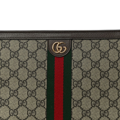 Gucci GG Supreme Monogram Web Ophidia Pouch Brown 8 of 11