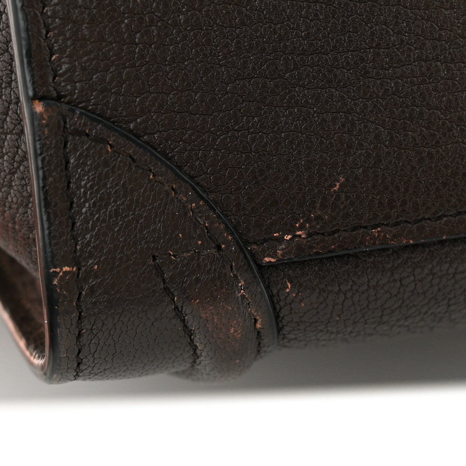 Celine Drummed Calfskin Nano Luggage Brown 20 of 20