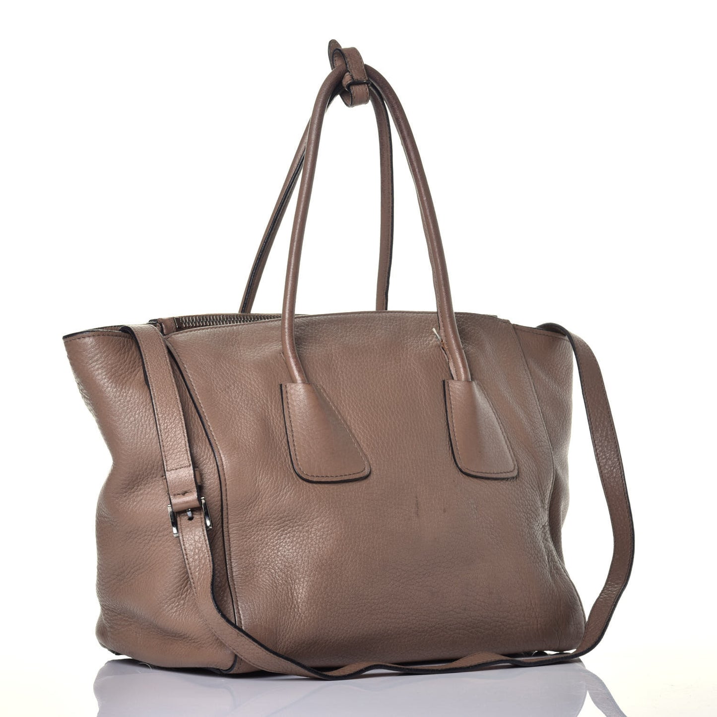 Glace Calf Twin Pocket Tote Marmo