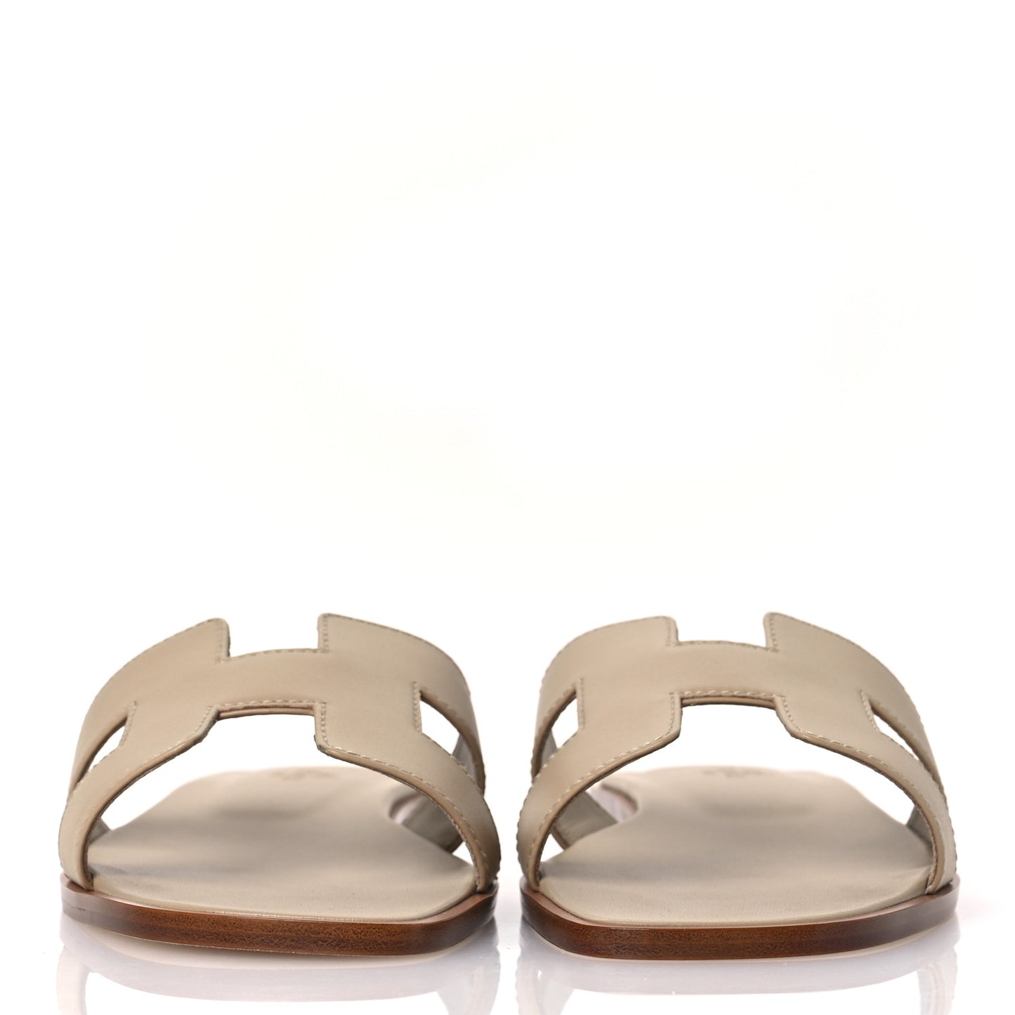 Box Calfskin Oran Sandals 39.5 Beige Lin
