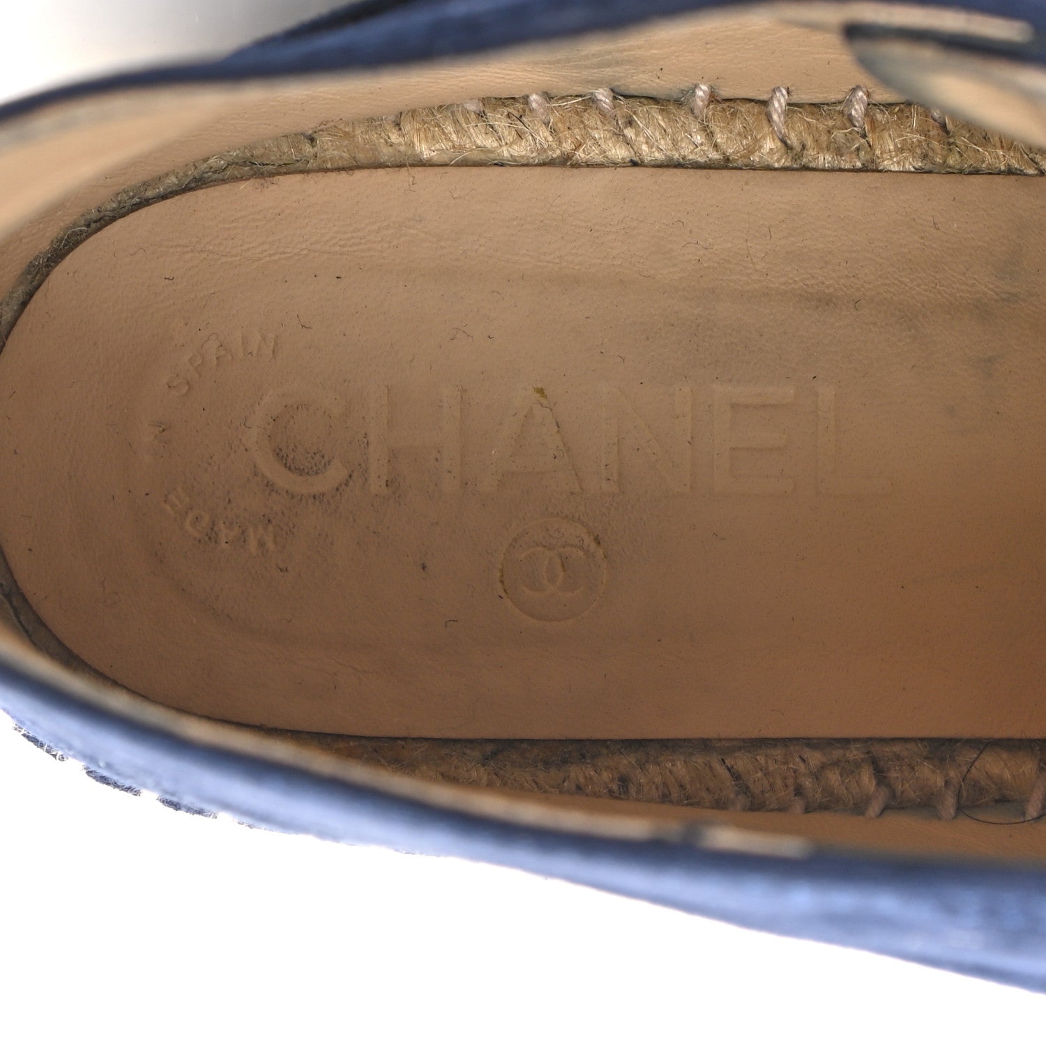 Chanel Suede Lace Up Espadrilles 42 Dark Navy Blue 9 of 13