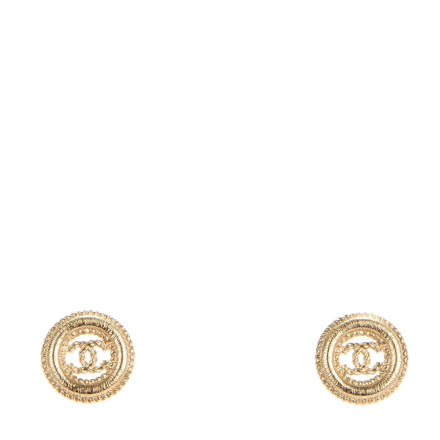 Twisted CC Earrings Light Gold