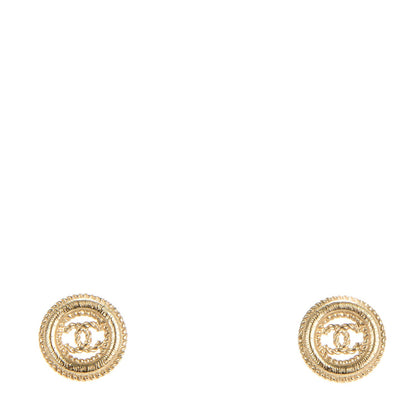Chanel Twisted CC Earrings Light Gold 1 of 5