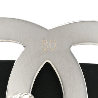 Chanel Calfskin CC Reversible Belt 80 32 Black Burgundy 4 of 6