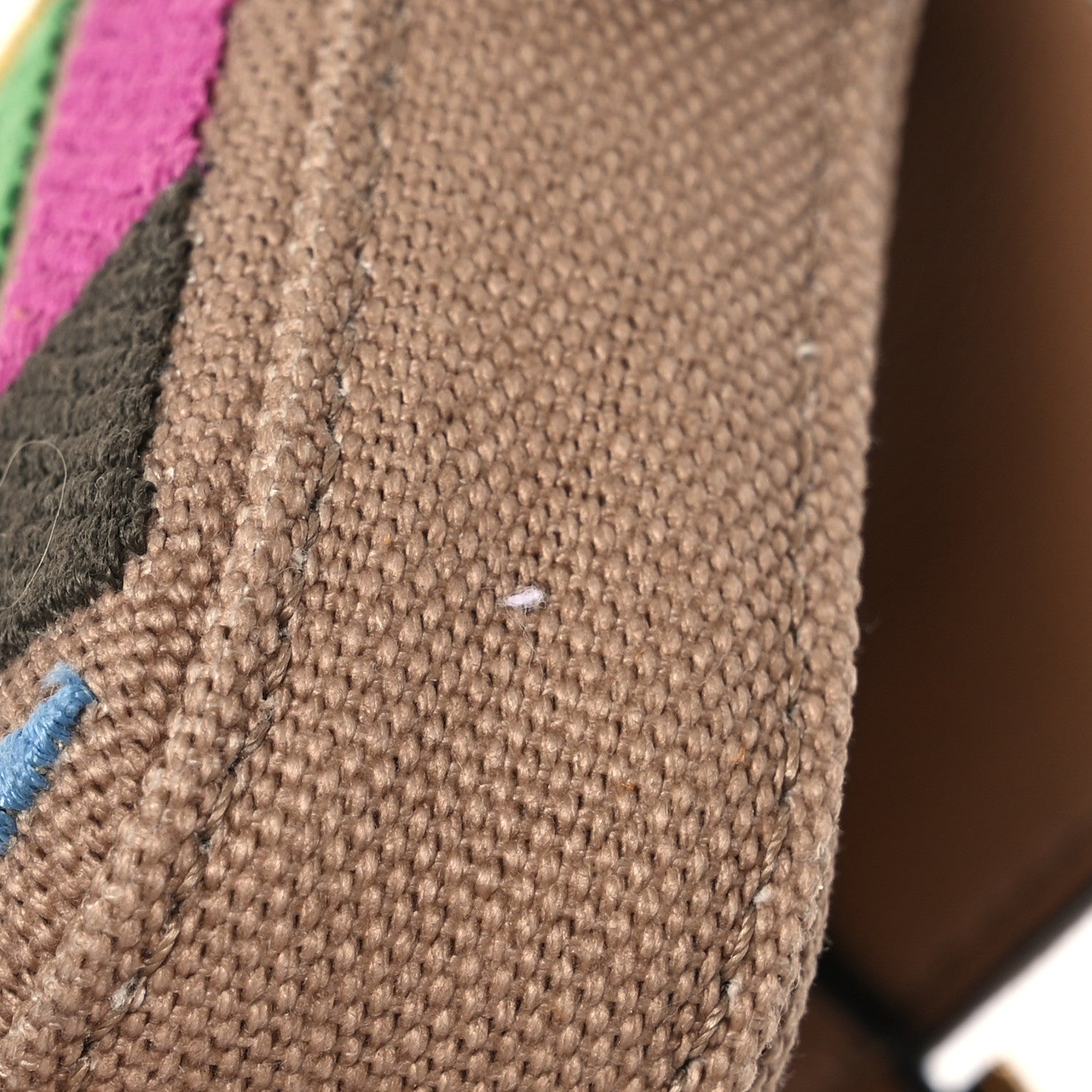 Fendi Canvas Vitello King FF Multicolor Embroidered Nano Baguette Charm Multicolor Cuoio 11 of 12