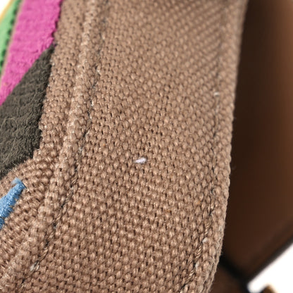 Fendi Canvas Vitello King FF Multicolor Embroidered Nano Baguette Charm Multicolor Cuoio 11 of 12