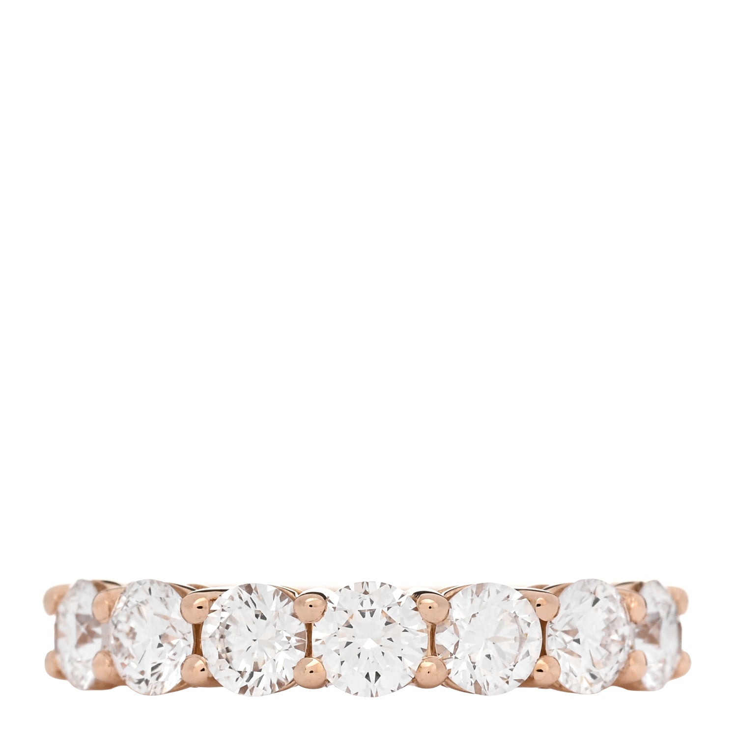 Tiffany 18K Rose Gold Diamond 3.5mm Forever Half Circle Band Ring 43 2.75 1 of 5
