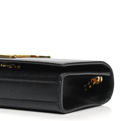 Saint Laurent Grain De Poudre Small Monogram Kate Satchel Black 7 of 9