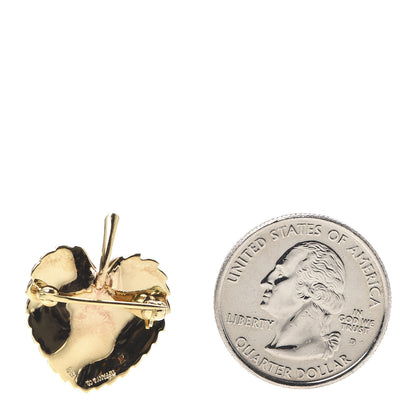 Tiffany 18K Yellow Gold Leaf Brooch Pin 3 of 5