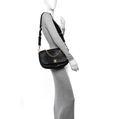 Chanel Calfskin Stitched Small Paris in Rome Messenger Black 2 of 11