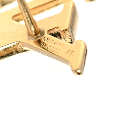 Louis Vuitton Metal LV Iconic Earrings Gold 4 of 4