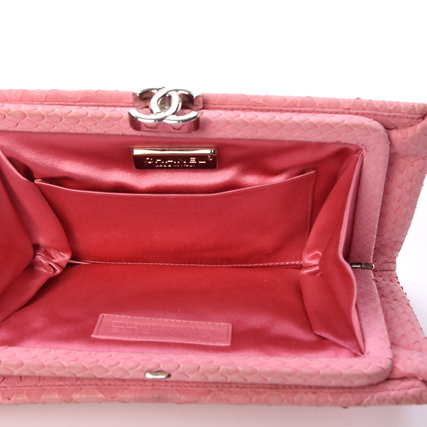Chanel Python Timeless Clutch Pink 5 of 13