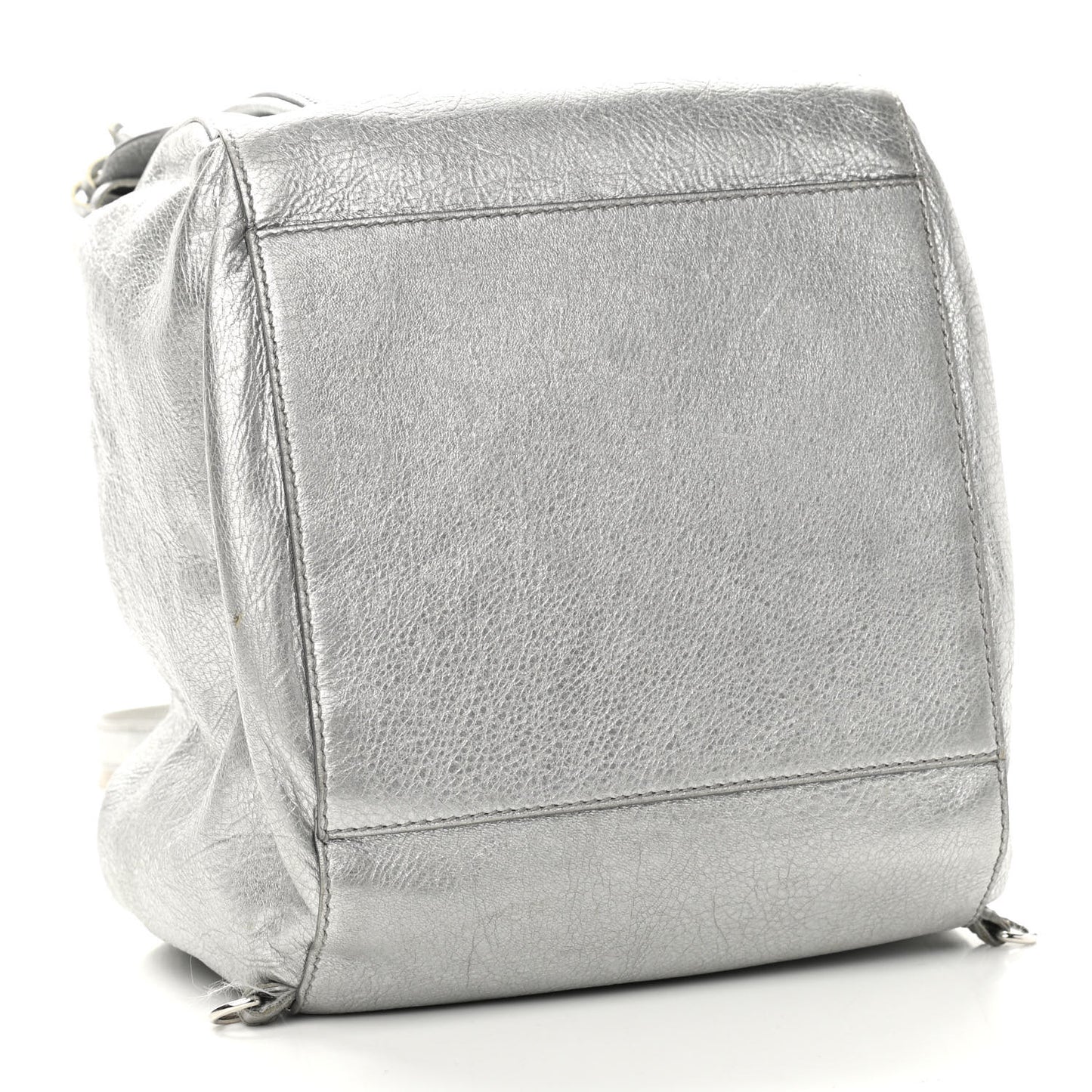 Metallic Agneau Giant 12 Silver Hardware Traveler Convertible Backpack Gris Aluminum