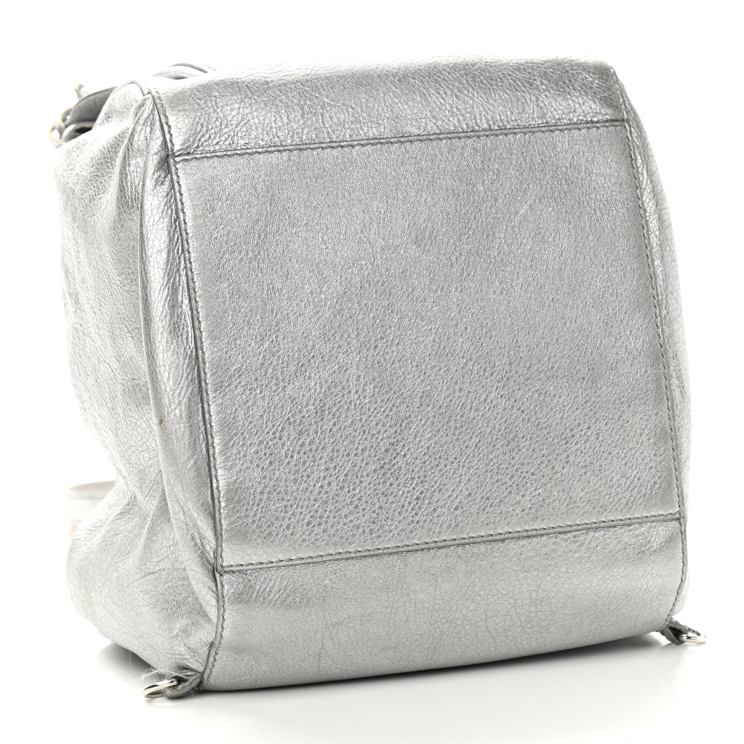 Balenciaga Metallic Agneau Giant 12 Silver Hardware Traveler Convertible Backpack Gris Aluminum 5 of 12