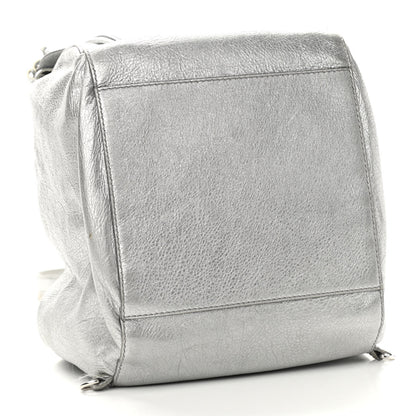 Balenciaga Metallic Agneau Giant 12 Silver Hardware Traveler Convertible Backpack Gris Aluminum 5 of 12