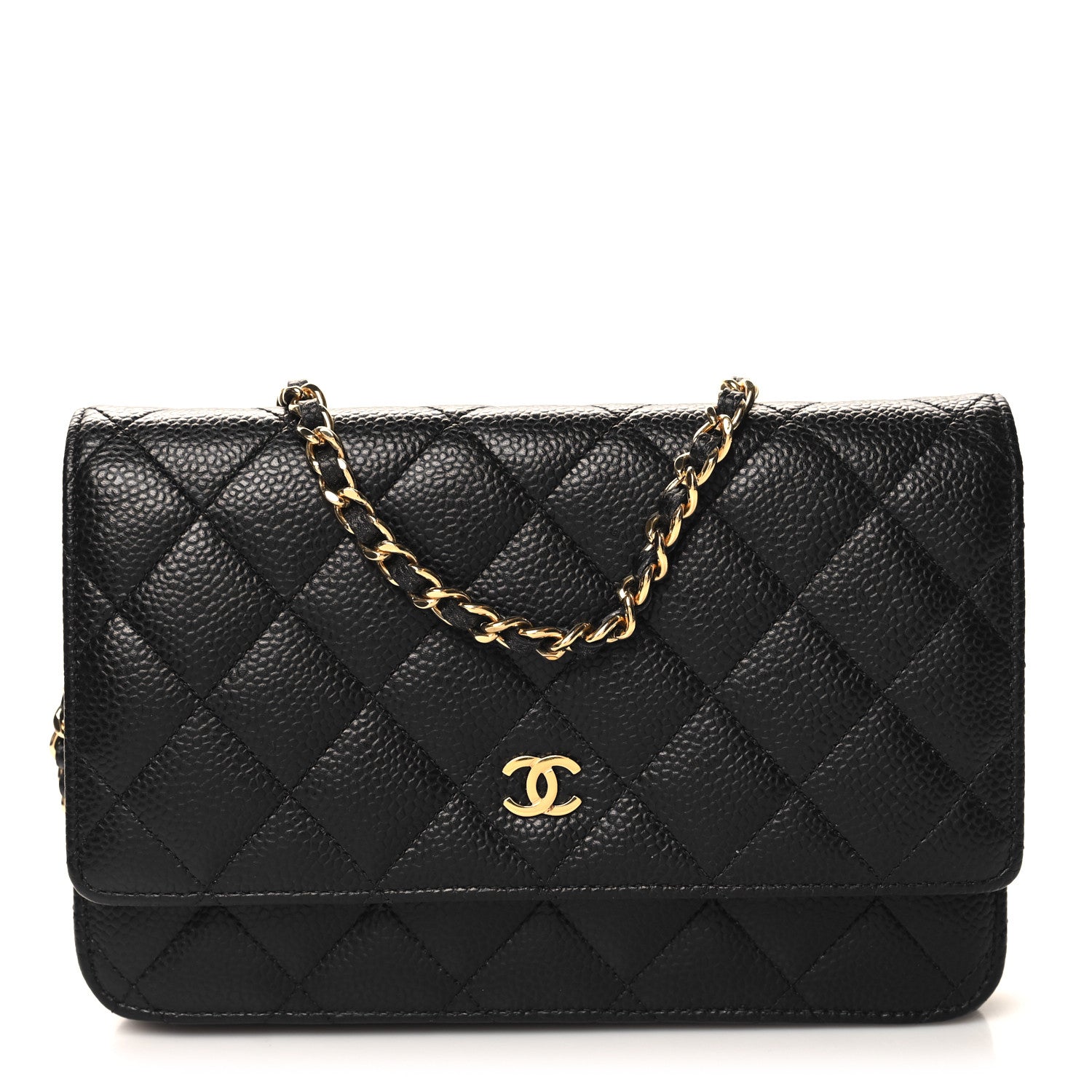 Chanel Caviar Quilted Wallet on Chain WOC Black 1 of 12