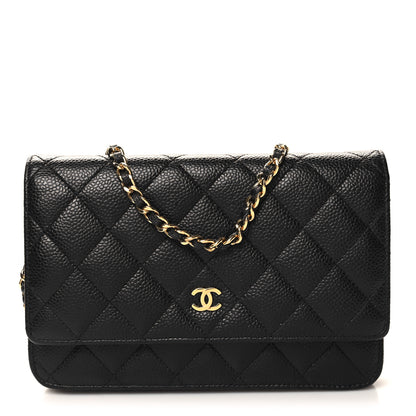 Chanel Caviar Quilted Wallet on Chain WOC Black 1 of 12