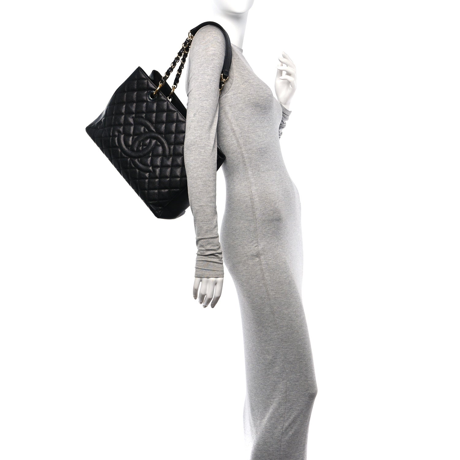 Chanel Caviar Quilted Grand Shopping Tote GST Black 2 of 10