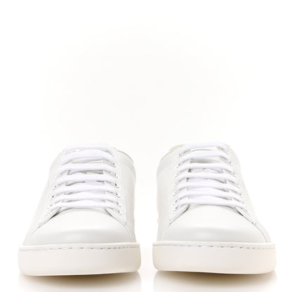 Gucci Calfskin Interlocking G Perforated Womens Ace Sneakers 38.5 White Grey Sky 3 of 9