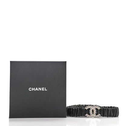 Chanel Calfskin Strass Ruched Rope CC Belt 85 34 Black 6 of 6