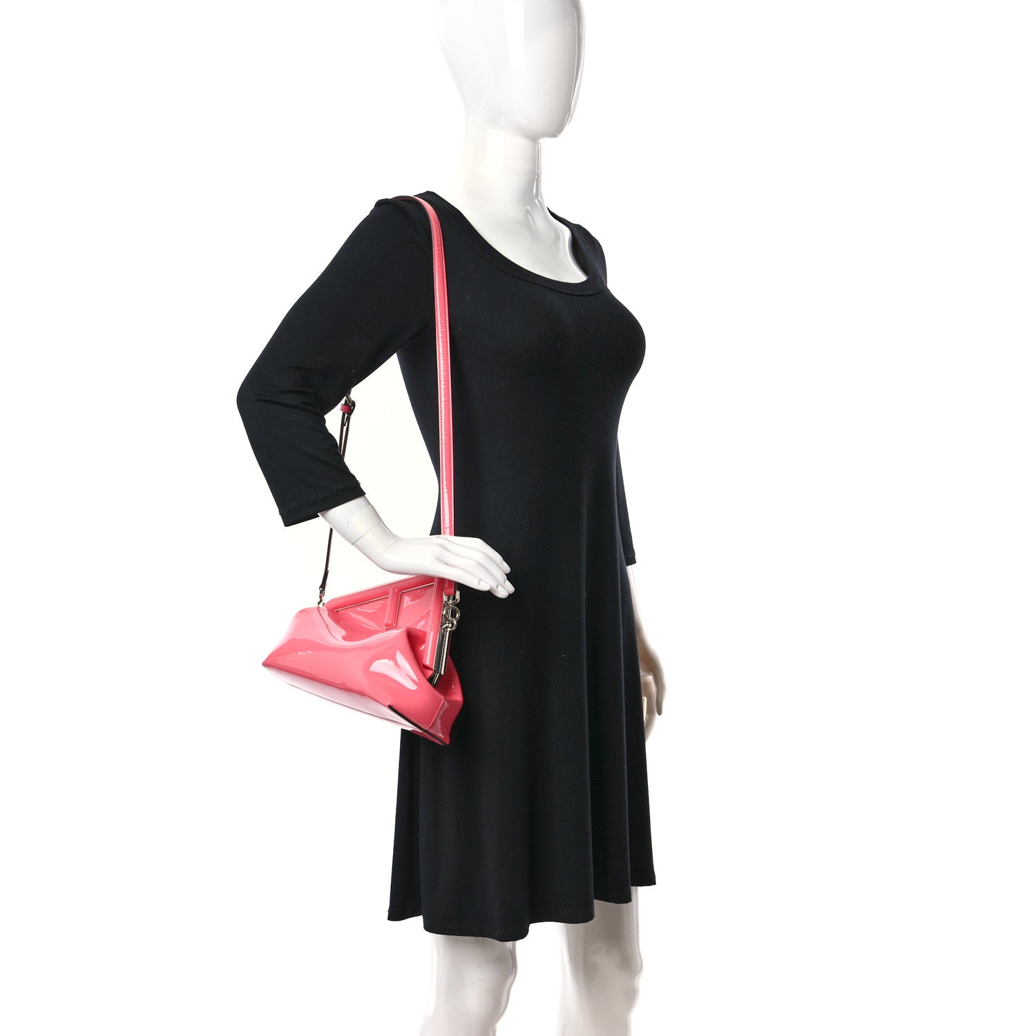 Fendi Vitello Vernice Midi Fendi First Pink Dalia 3 of 9