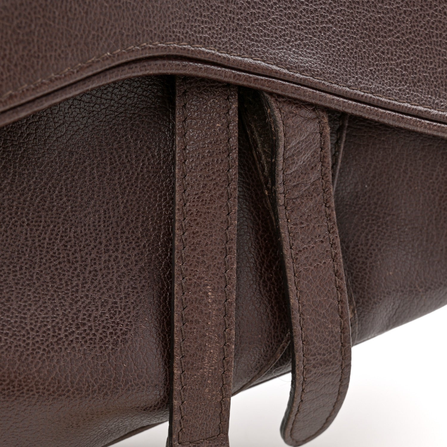 Christian Dior Calfskin Saddle Bag Brown 12 of 12