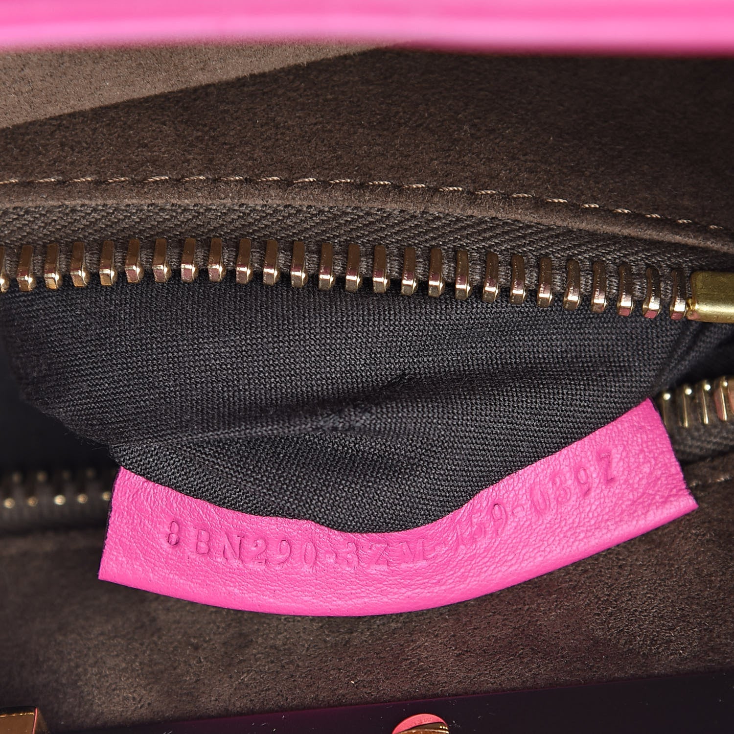 Fendi Vitello Seta Medium Peekaboo Iconic Satchel Magenta 9 of 15