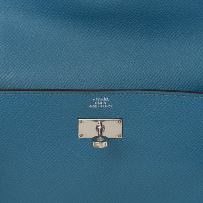 Hermes Epsom Kelly Longue Wallet Bleu Izmir 6 of 8