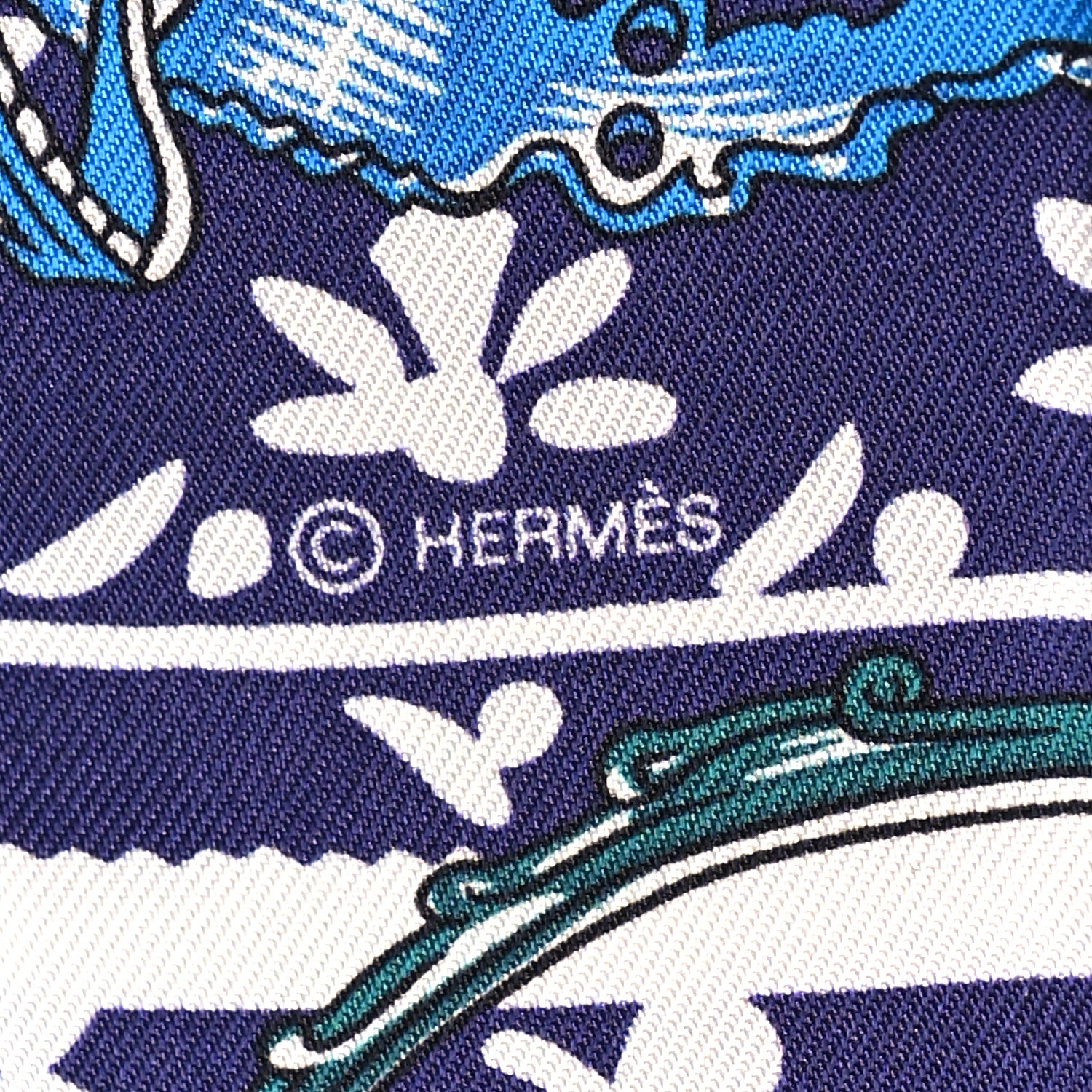 Hermes Silk Etriers Remix Twilly Indigo Rose Vif Multicolore 4 of 5