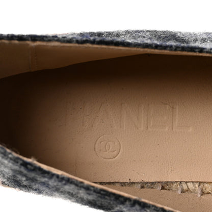 Chanel Flannel CC Espadrilles 36 Dark Grey Black 8 of 10