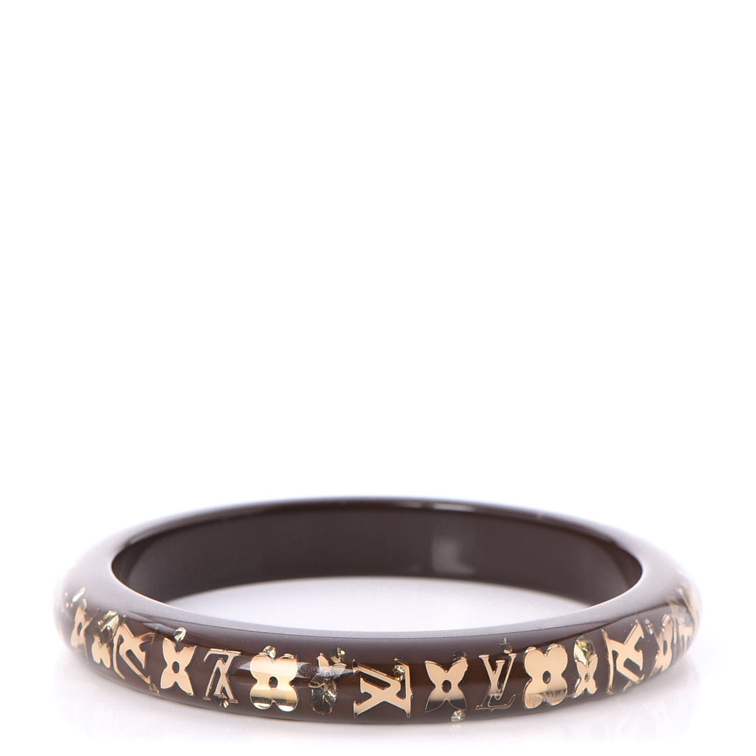 Louis Vuitton Resin Swarovski Medium Inclusion Bracelet PM Marron 1 of 4