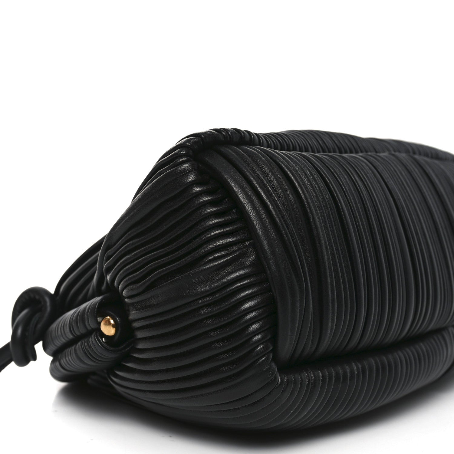 Mansur Gavriel Lambskin Pleated Cloud Oversized Clutch Black 8 of 9