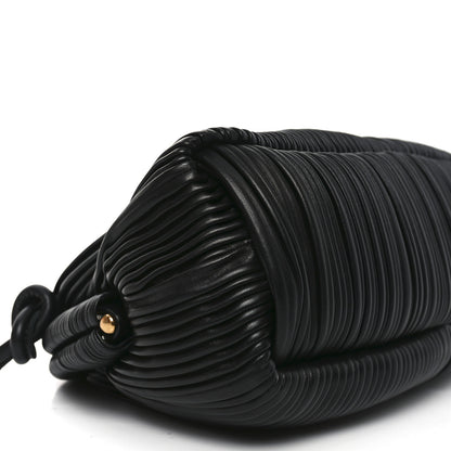 Mansur Gavriel Lambskin Pleated Cloud Oversized Clutch Black 8 of 9