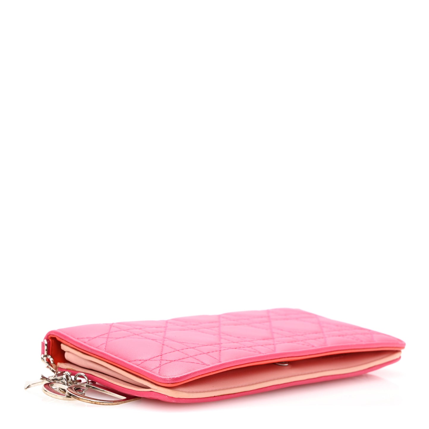 Lambskin Cannage Rendezvous Wallet Pink