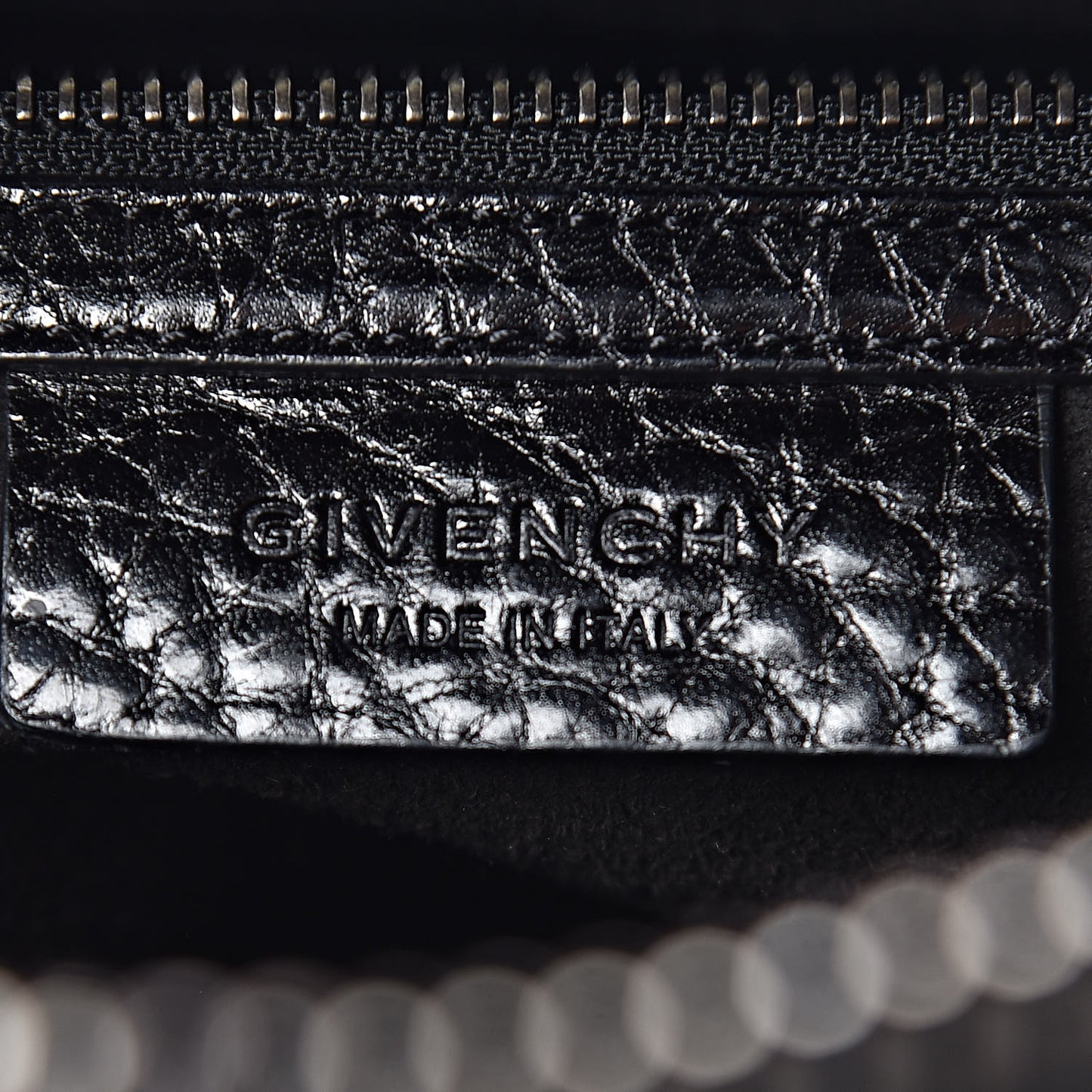 Glazed Pebbled Calfskin Medium Lucrezia Black