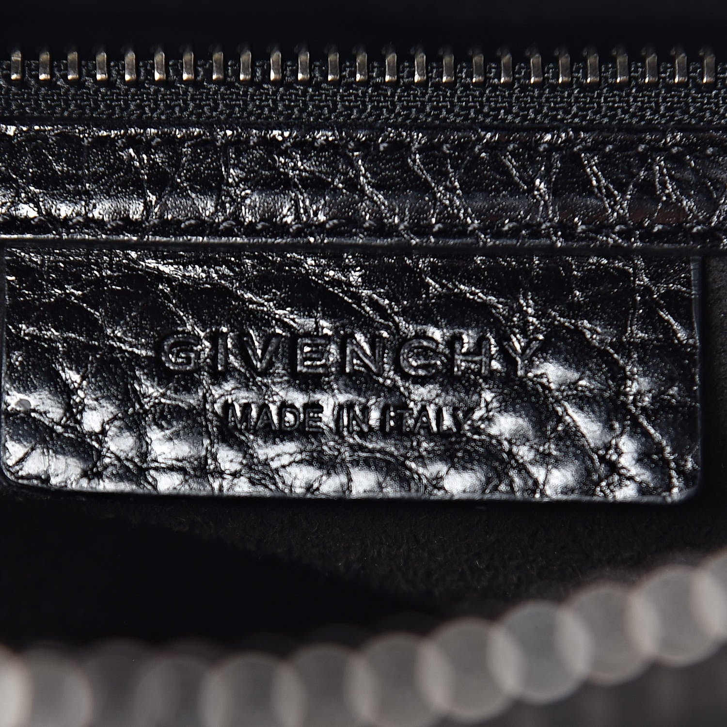 Givenchy Glazed Pebbled Calfskin Medium Lucrezia Black 9 of 10