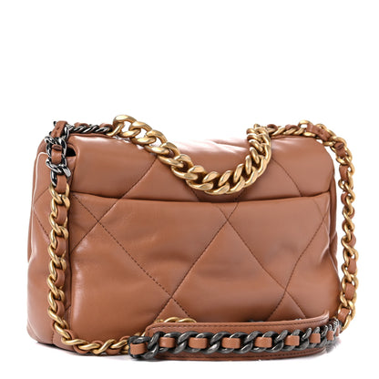 Chanel Lambskin Quilted Medium Chanel 19 Flap Brown 2 of 10