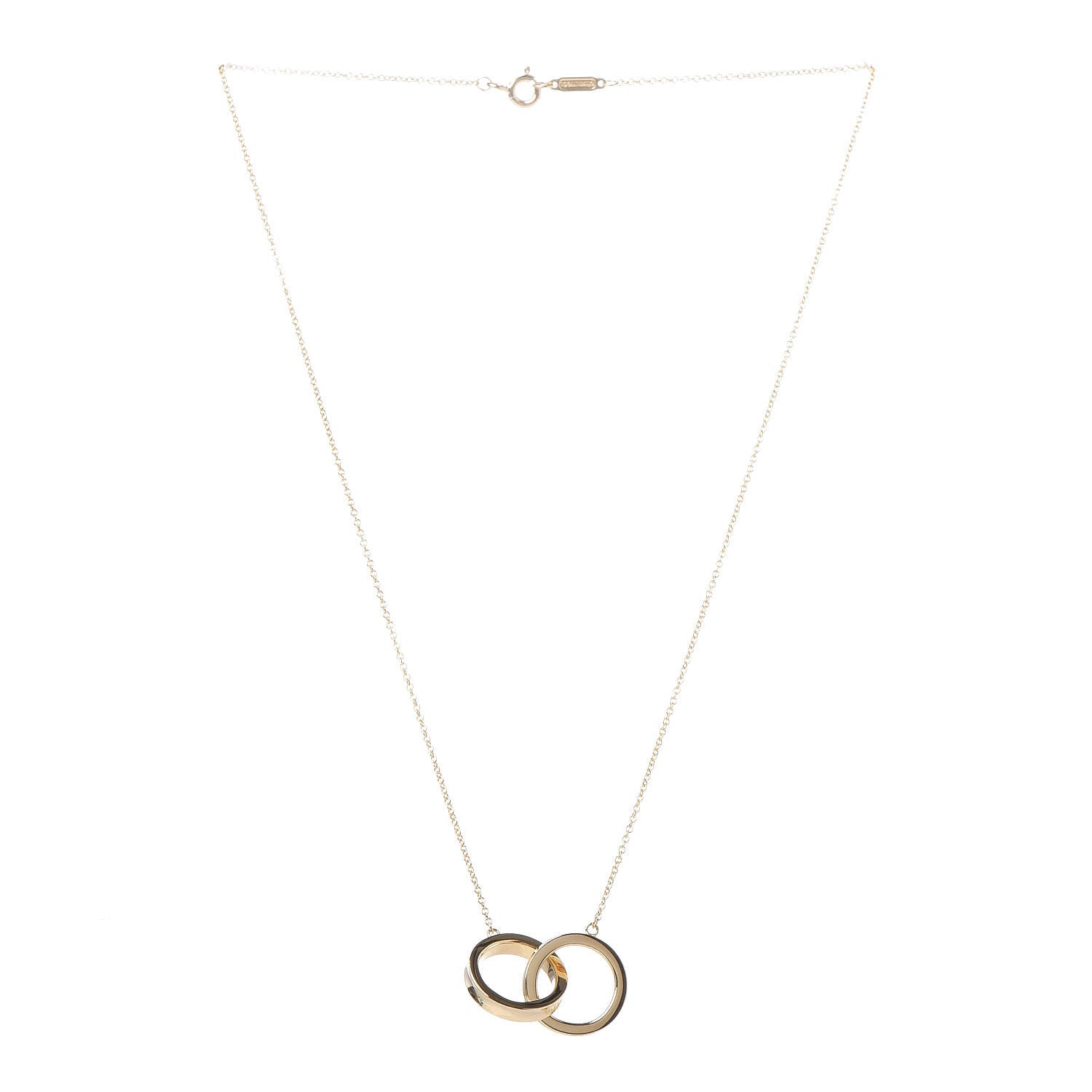 Tiffany 18K Yellow Gold 1837 Interlocking Circles Pendant Necklace 3 of 6