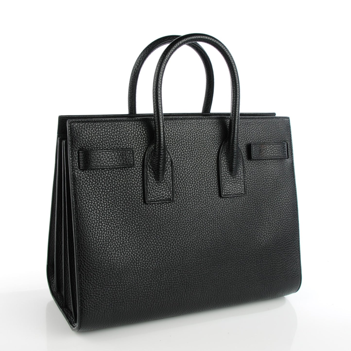 Grained Calfskin Small Sac De Jour Black