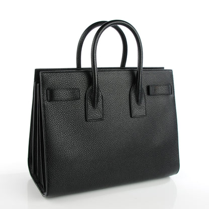 Saint Laurent Grained Calfskin Small Sac De Jour Black 3 of 7