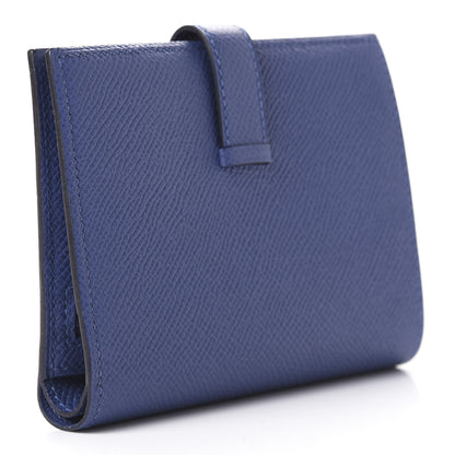 Hermes Epsom Bearn Compact Wallet Bleu Brighton 3 of 11