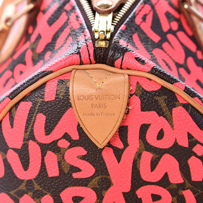 Louis Vuitton Monogram Graffiti Speedy 30 Fuchsia 6 of 17