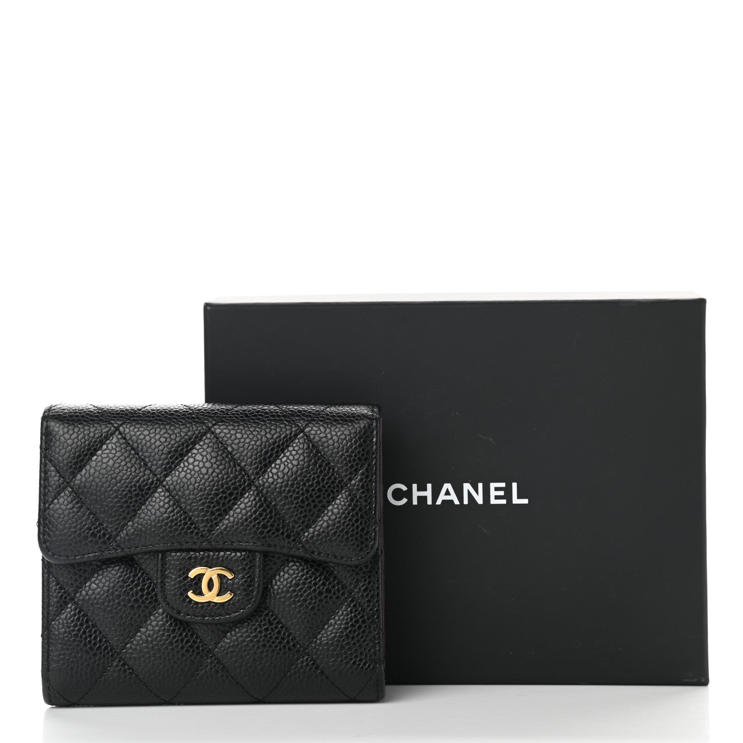 Chanel Caviar Quilted Compact Flap Wallet Black 9 of 9