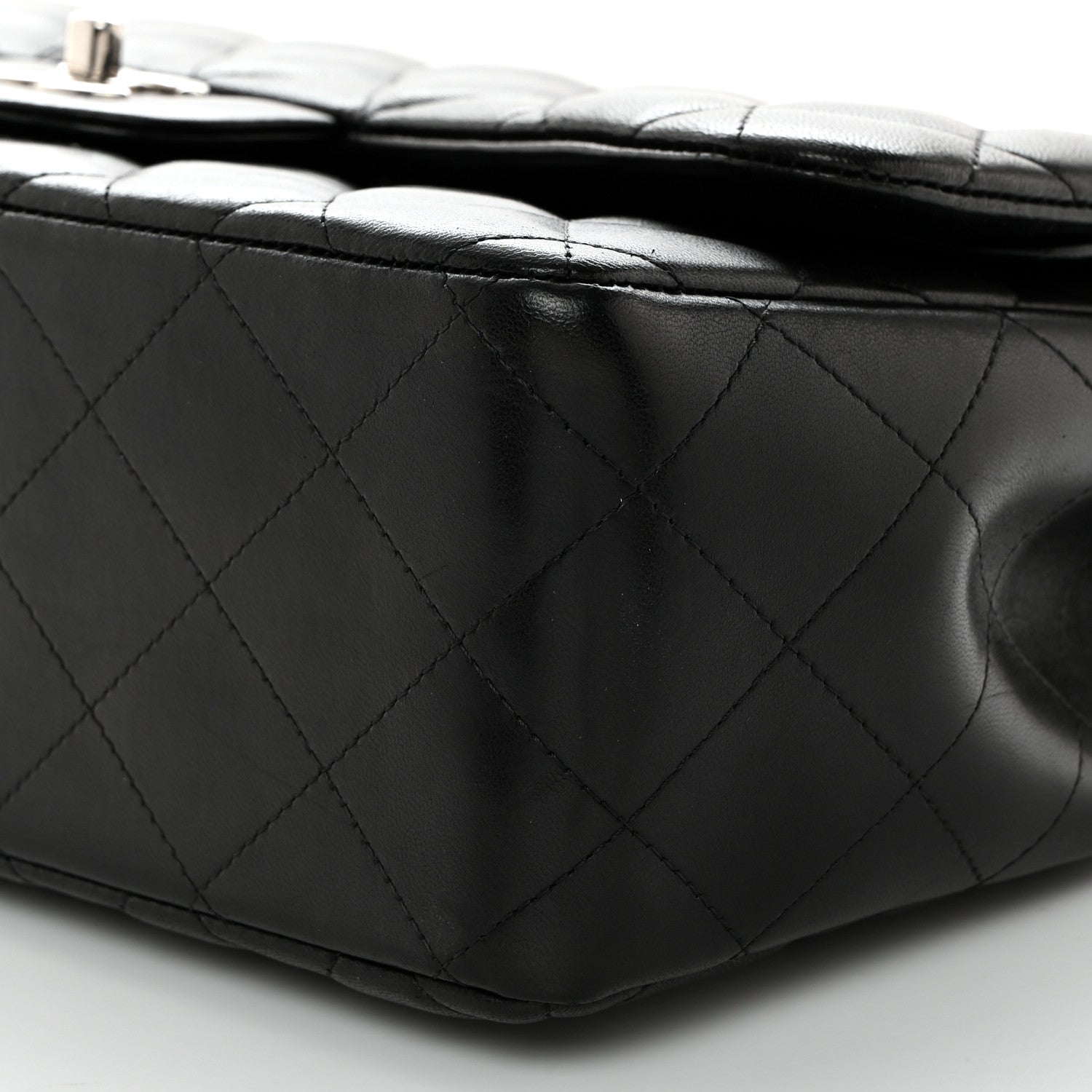 Chanel Lambskin Quilted Jumbo Double Flap Black 9 of 9