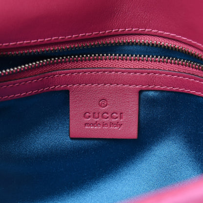 Gucci Velvet Matelasse Small GG Marmont Shoulder Bag Fuchsia Violet Cyclamen 6 of 13