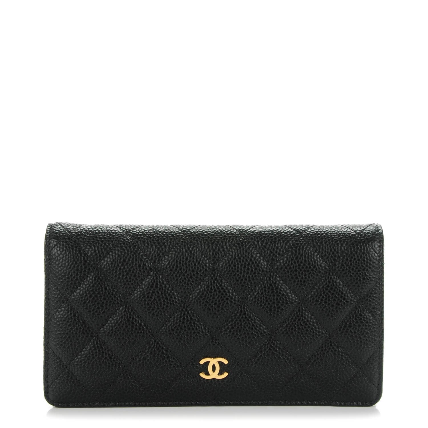 Chanel Caviar Quilted Yen Wallet Black 1 of 8