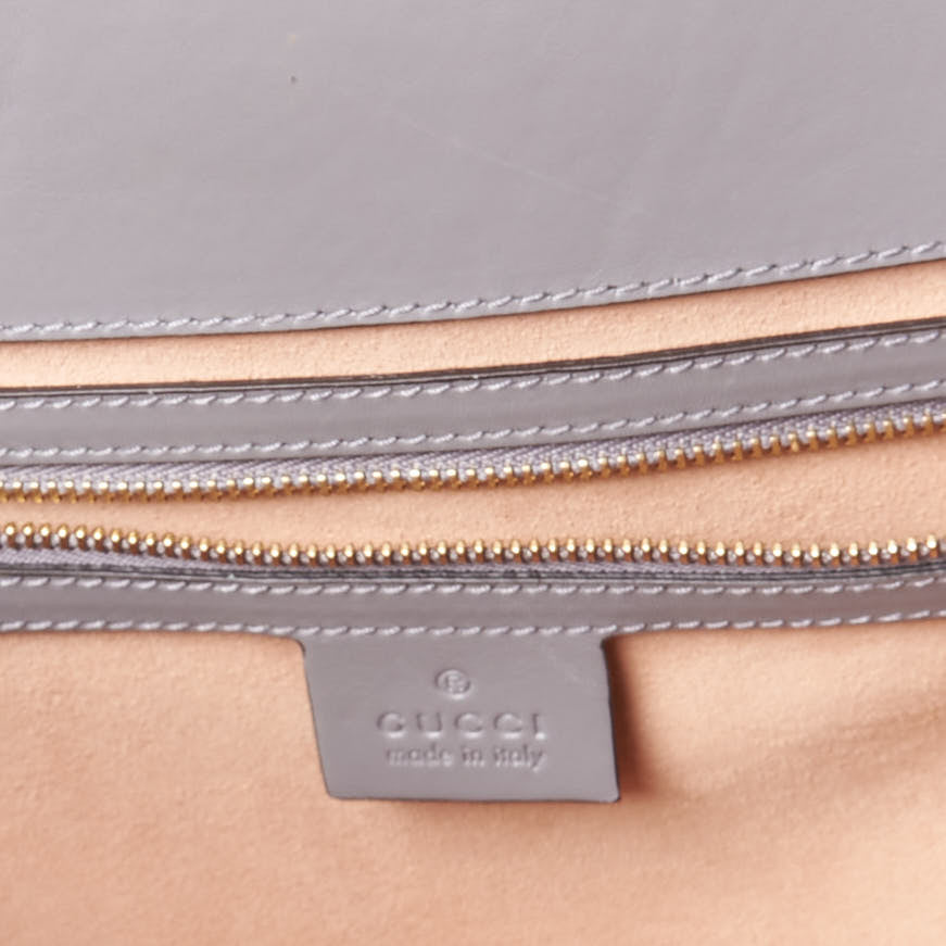 Nappa Bamboo Medium Nymphaea Top Handle Bag Deep Grey