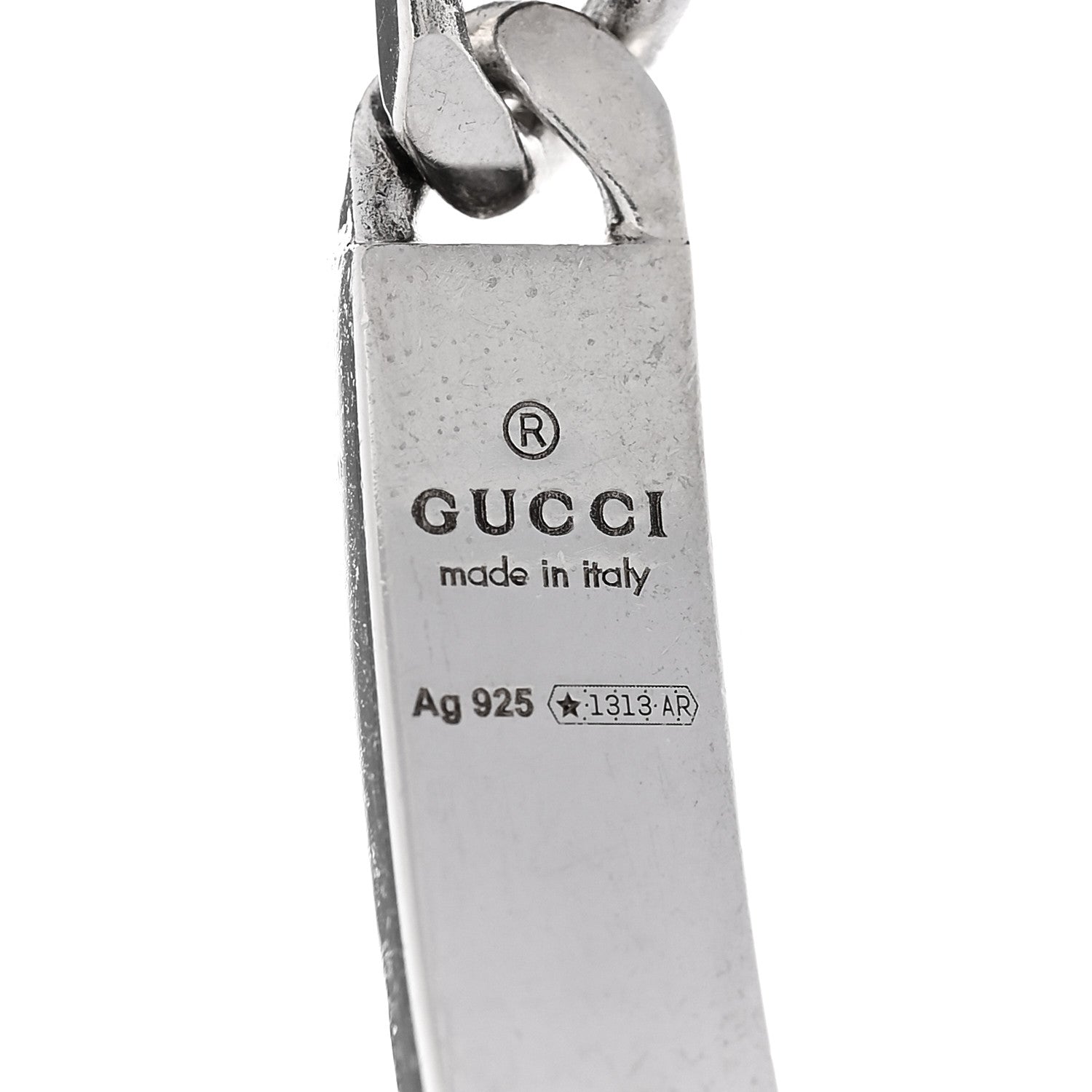 Gucci Sterling Silver GucciGhost Hamlet Skull ID Chain Bracelet 3 of 4
